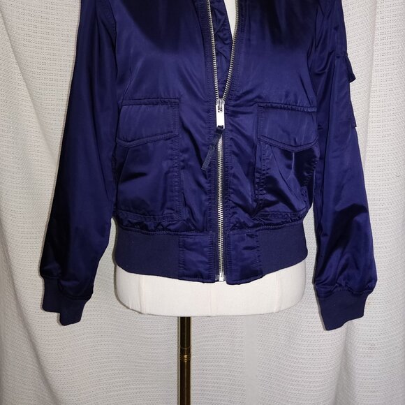 Gap blue bomber jacket w/ pink lining | Womens | Size Small - Picture 5 of 15